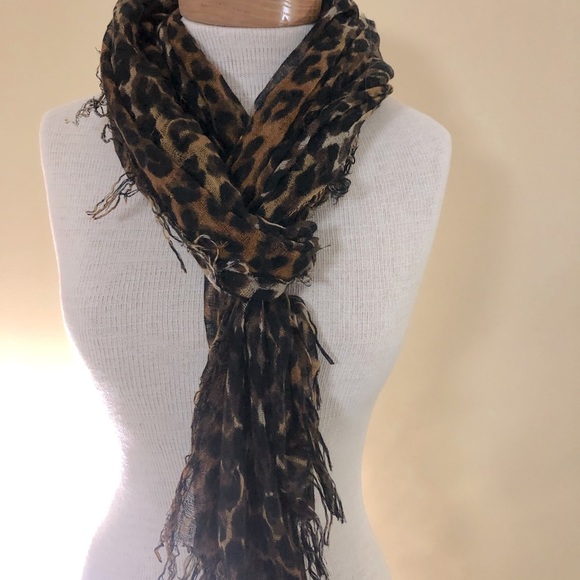 Accessories - Leopard Print Scarf